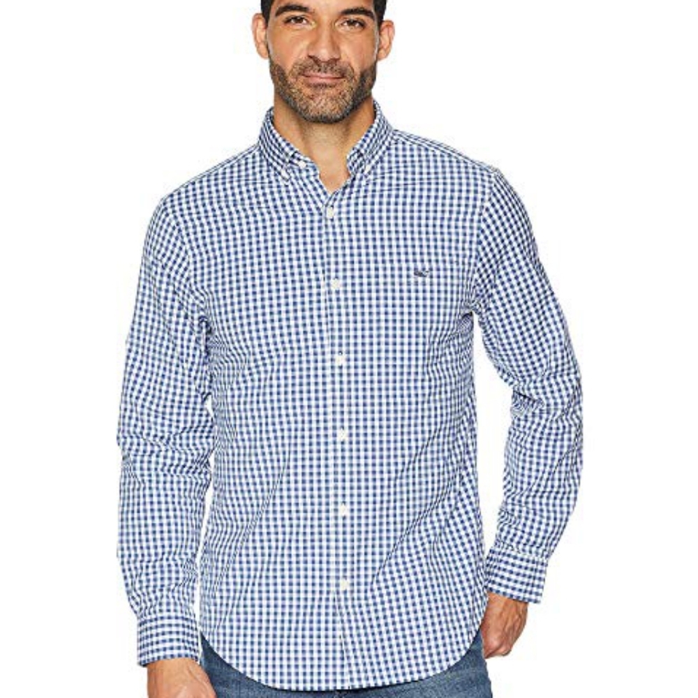 New Vineyard Vines Classic Fit Tucker Shirt in Moonshine Gingham Size 2XL